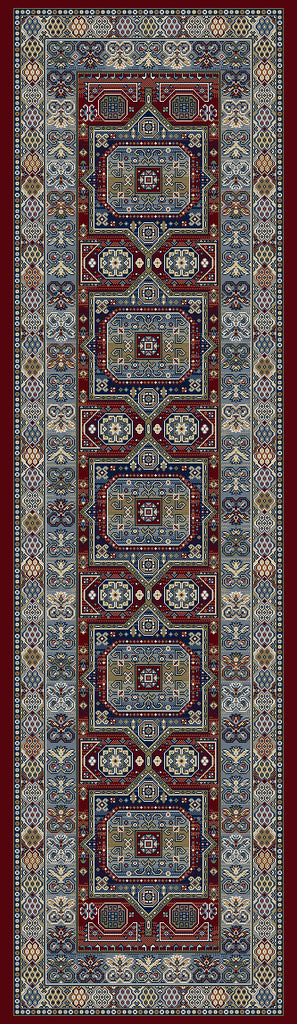 Da Vinci Rugs & Runners - 057 - 0147 1454 - Red- MC