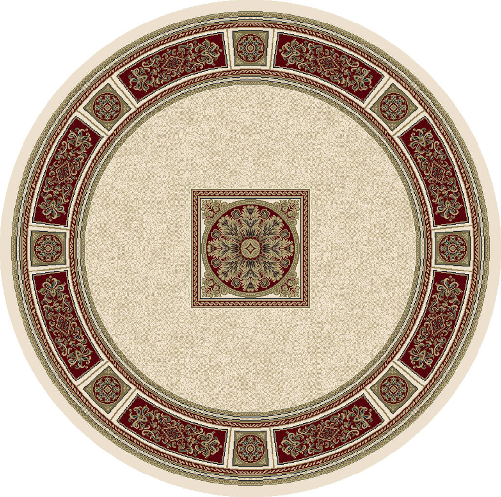 Da Vinci Rugs/Runners/Circles - 057 - 0801 6414- Gold/Red