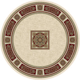 Da Vinci Rugs/Runners/Circles - 057 - 0801 6414- Gold/Red