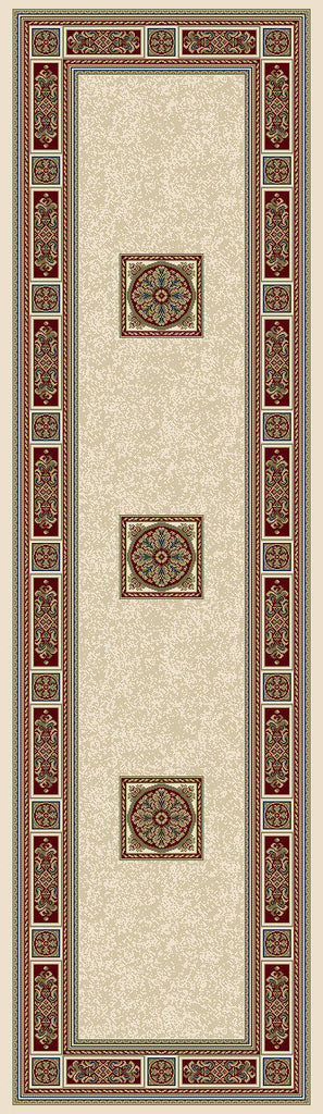 Da Vinci Rugs/Runners/Circles - 057 - 0801 6414- Gold/Red