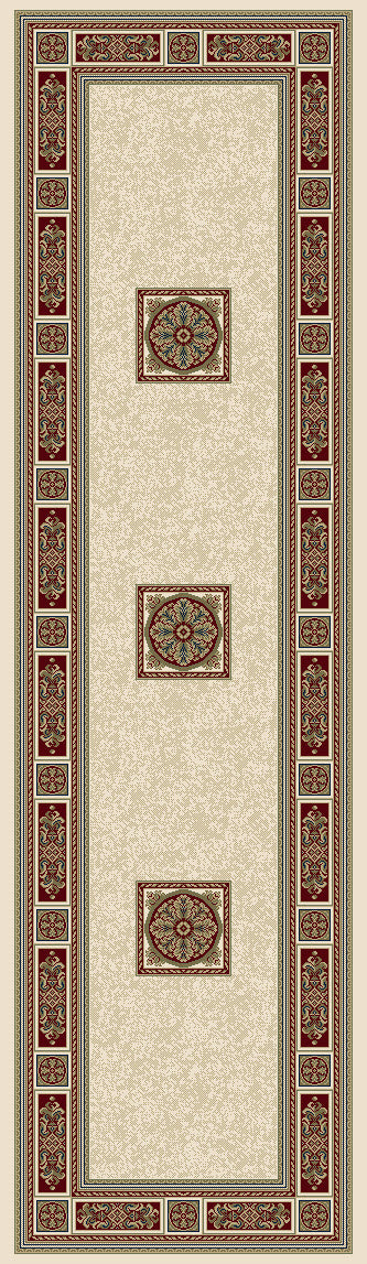 Da Vinci Rugs/Runners/Circles - 057 - 0801 6414- Gold/Red
