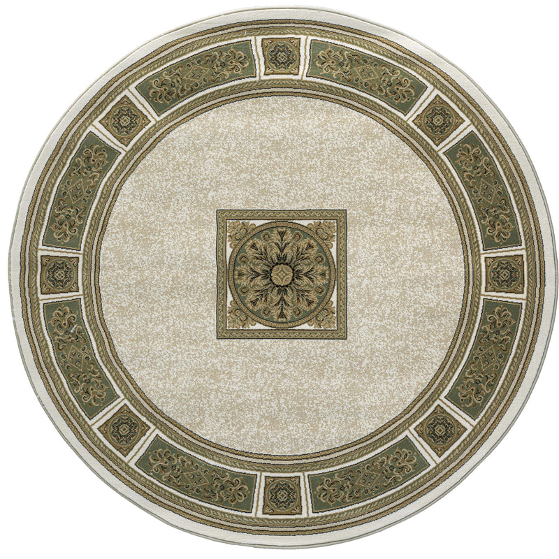 Da Vinci Rugs/Runners/Circles - 057 - 0801 6444- Gold/green