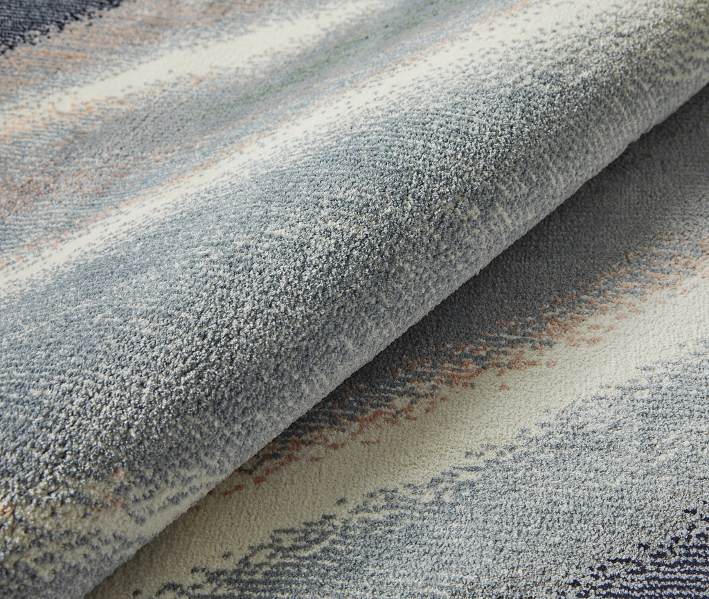 Amara - AMA106 - Ivory / Grey / Blue  - Rama (Concept Looms)