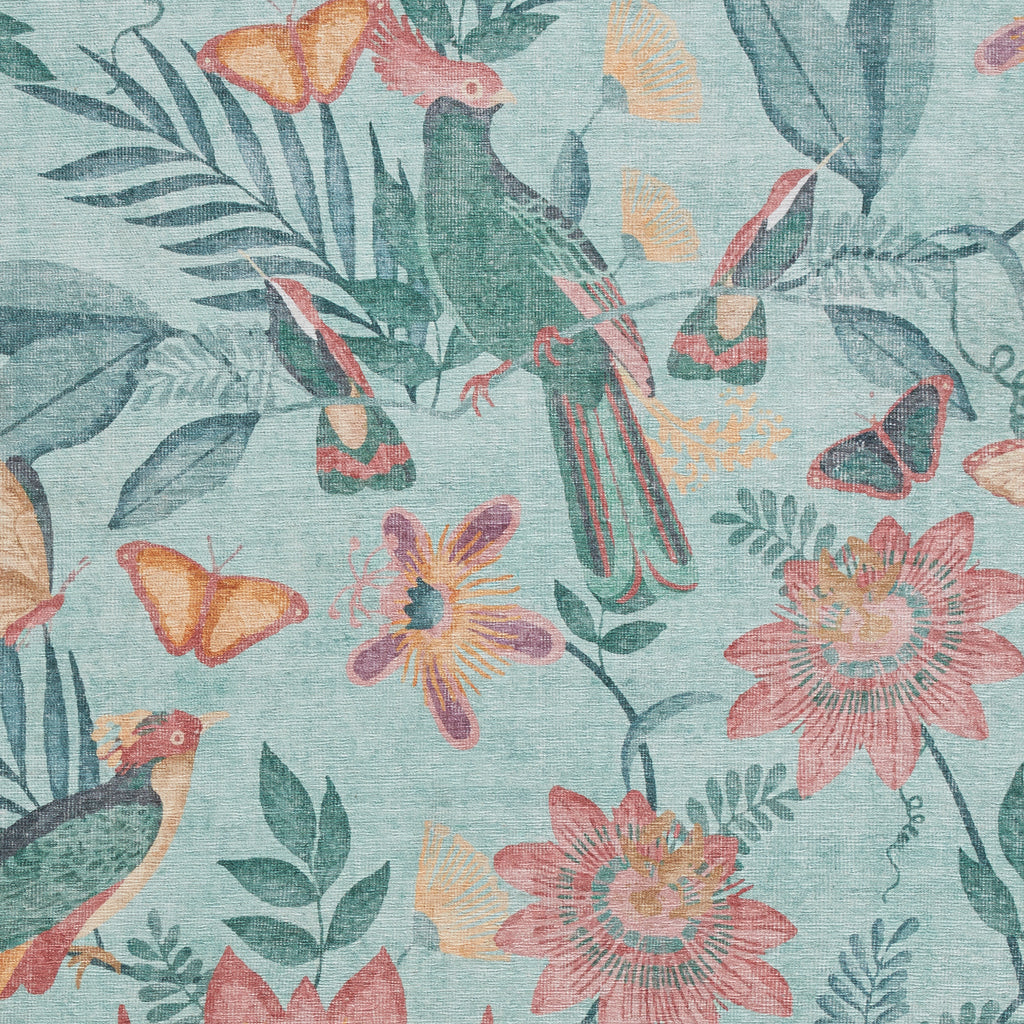 Amya - Tropical birds - Green- Catherine Lansfield - Think Rugs