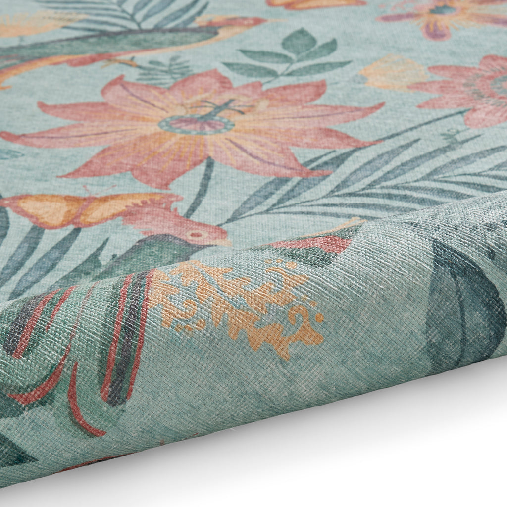 Amya - Tropical birds - Green- Catherine Lansfield - Think Rugs
