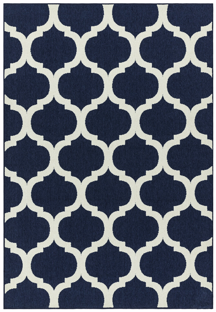 Antibes - Indoor / Outdoor - AN02 - Blue Trellis- Asiatic London