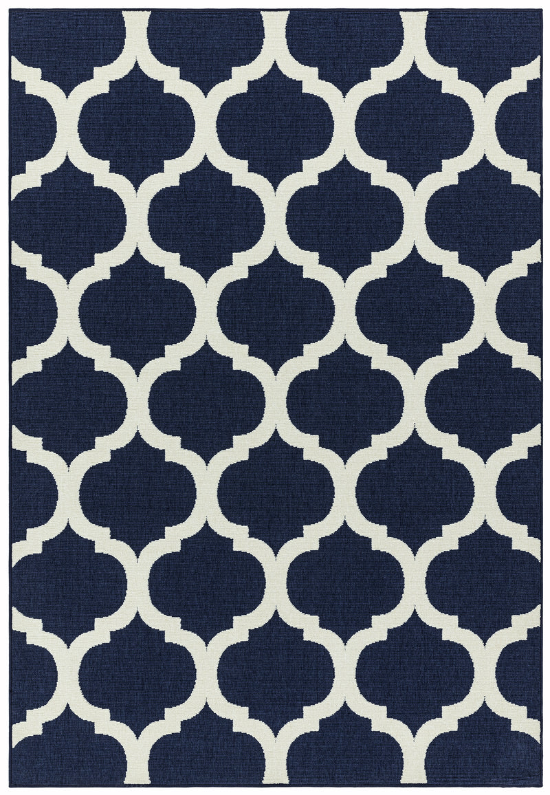 Antibes - Indoor / Outdoor - AN02 - Blue Trellis- Asiatic London