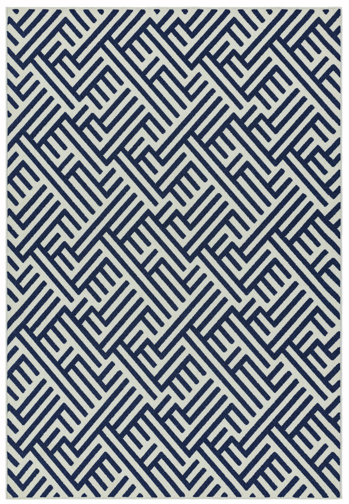 Antibes - Indoor / Outdoor - AN04 - Blue / White Linear - Asiatic London