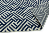 Antibes - Indoor / Outdoor - AN04 - Blue / White Linear - Asiatic London