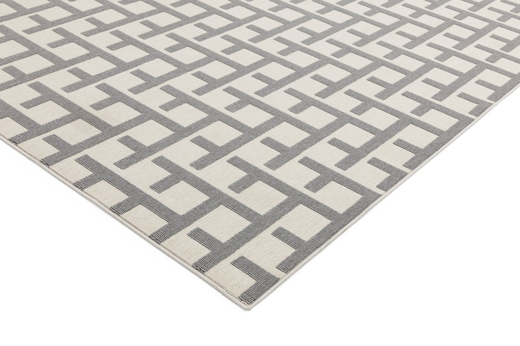 Antibes - Indoor / Outdoor - AN03 - White / Grey Grid- Asiatic London