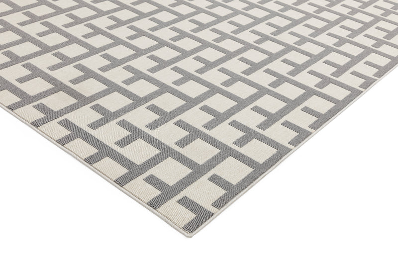 Antibes - Indoor / Outdoor - AN03 - White / Grey Grid- Asiatic London