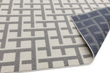 Antibes - Indoor / Outdoor - AN03 - White / Grey Grid- Asiatic London