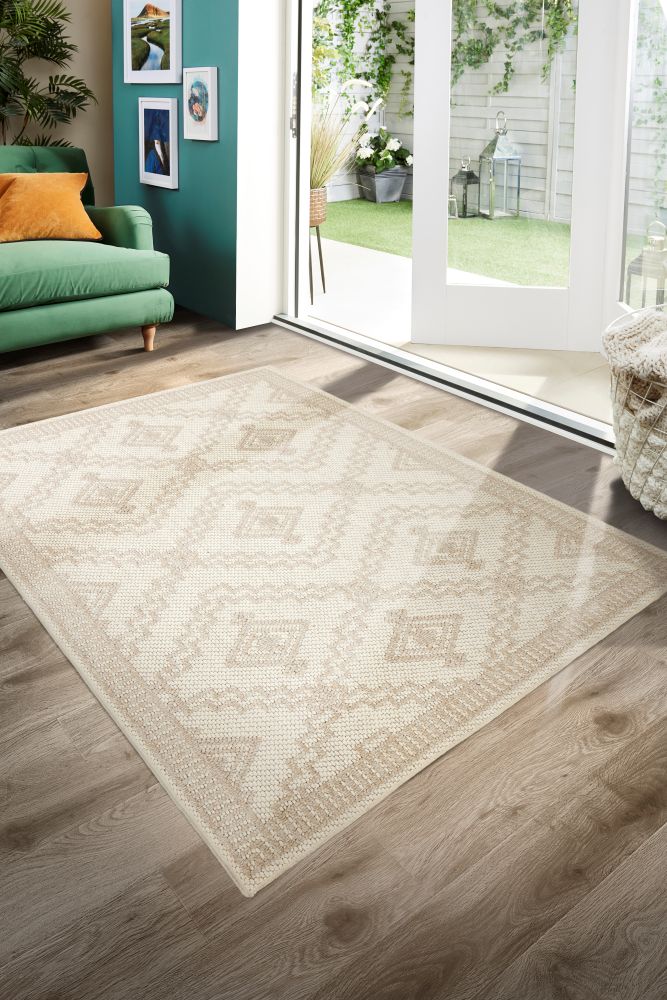 Atlas Weave - Diamond -  Cream-  Pheonox Rugs