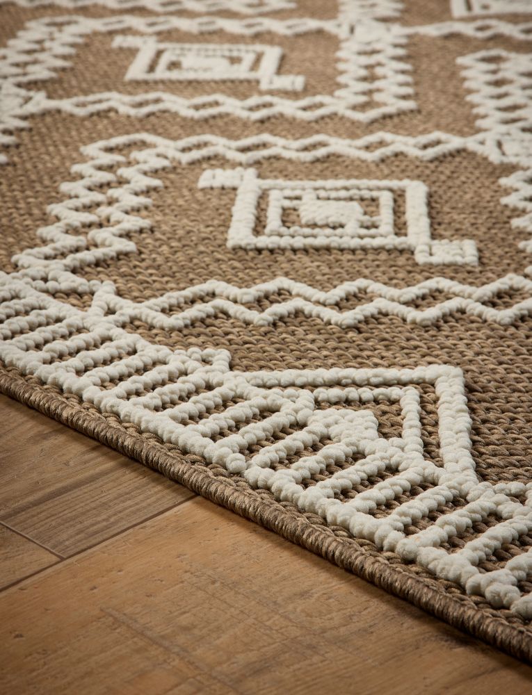 Atlas Weave - Diamond - Coffee-  Pheonox Rugs