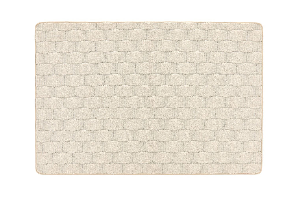 My Sculptured Collection - Textured - Basketweave- Ivory -  Washable-  Phoenox Rugs