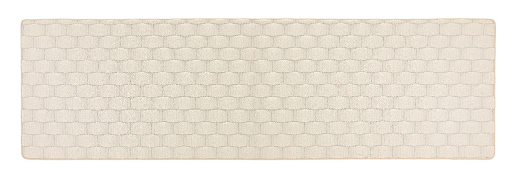 My Sculptured Collection - Textured - Basketweave- Ivory -  Washable-  Phoenox Rugs