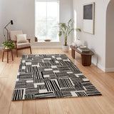 Blocks - Black -  Catherine Lansfield - Think Rugs