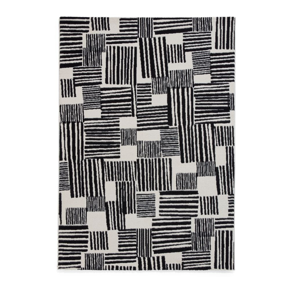 Blocks - Black -  Catherine Lansfield - Think Rugs