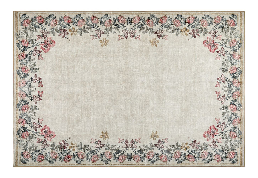 Botanical Border - British Botanicals - Washable - Hug Rug - Rugs
