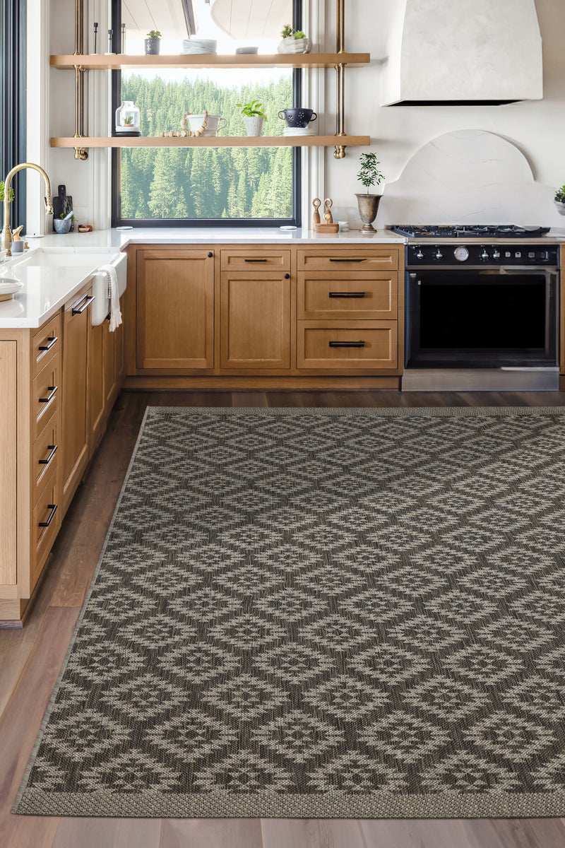 County - Flatweave - Genesis- Silver -   Indoor / Outdoor - Melrose Interiors