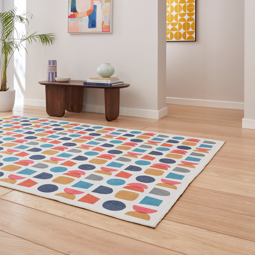 Connect Geo - Multi  -  Catherine Lansfield - Think Rugs