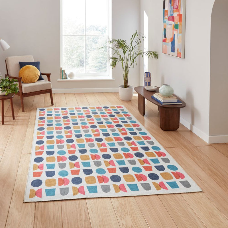 Connect Geo - Multi  -  Catherine Lansfield - Think Rugs