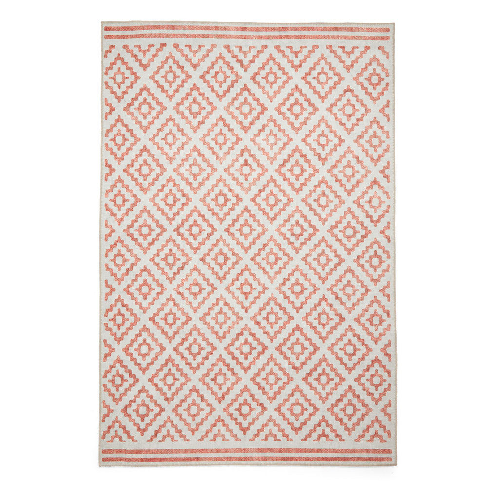 Coral Modern Geometric Orange H1058