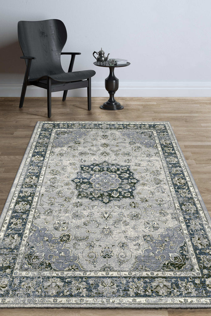 Da Vinci Rugs/Runners/Circles - 057 - 0559 9686 - Blue/Grey - MC