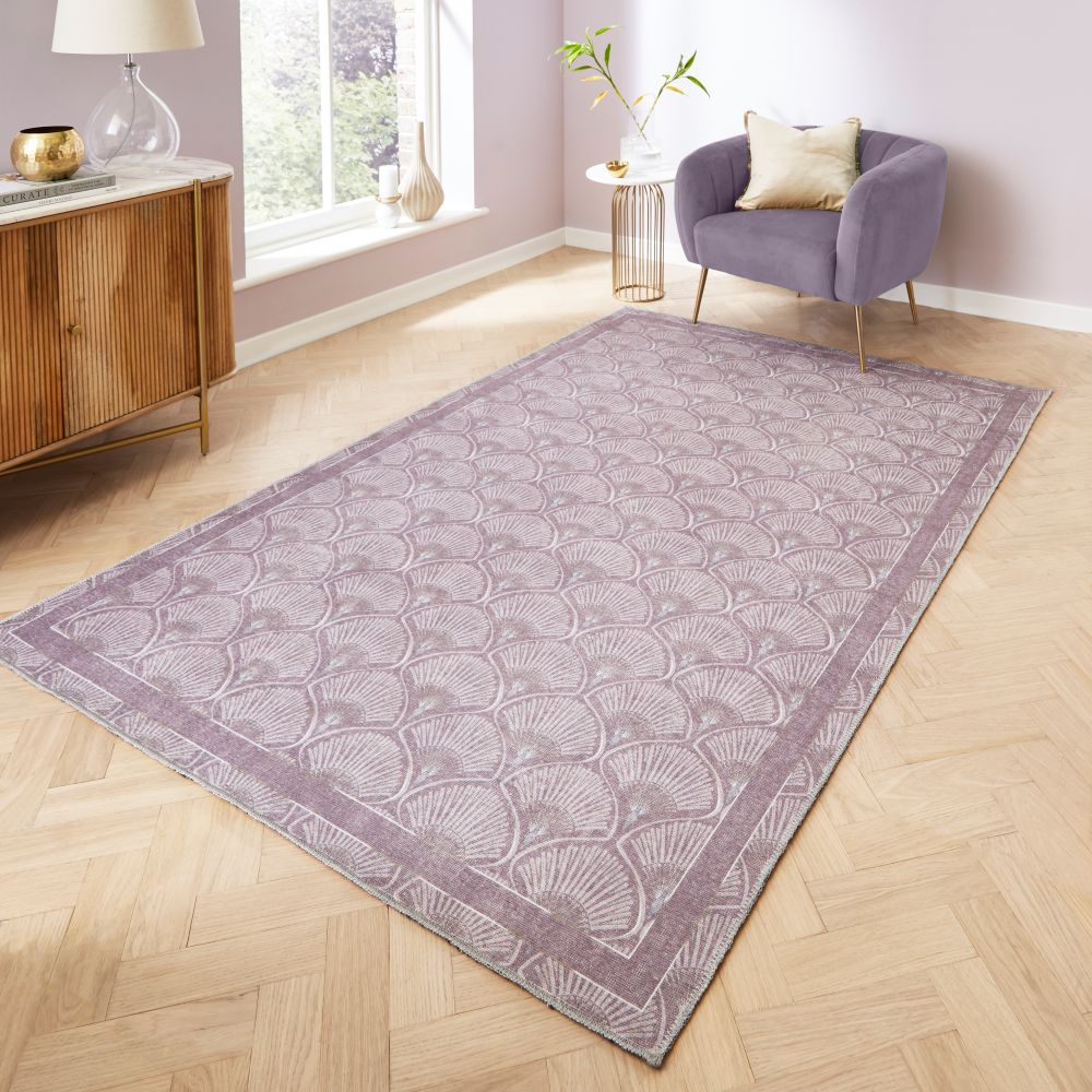 Art Deco Pearl - Lilac -  Catherine Lansfield - Think Rugs