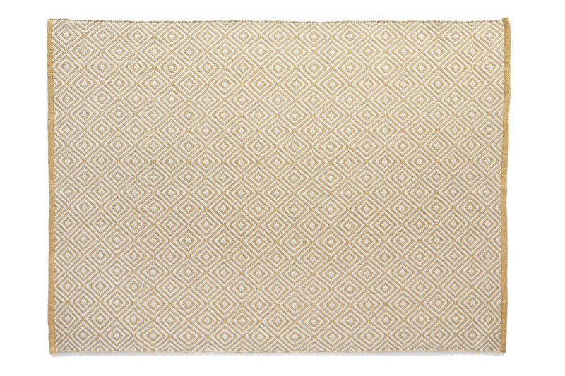 Hug Rug Woven- Diamond- Gold- Washable- Phoenox Rugs
