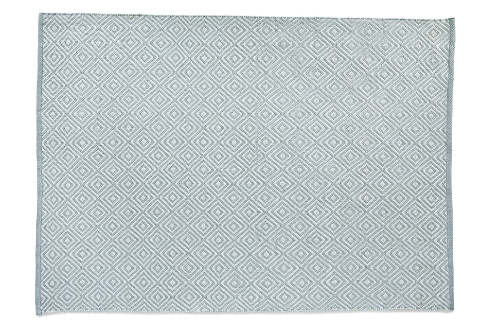 Hug Rug Woven- Diamond- Sky Grey - Washable- Phoenox Rugs