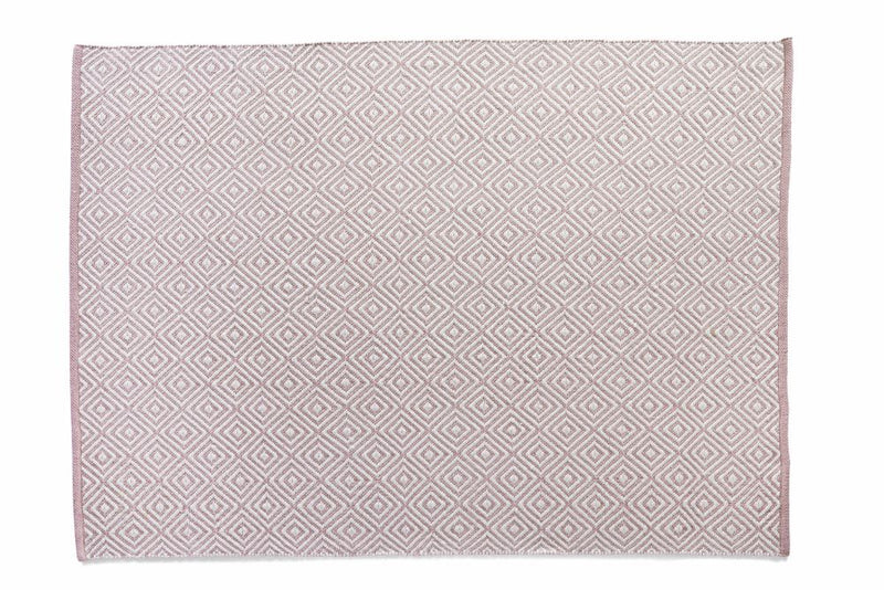 Hug Rug Woven- Diamond- Rose- Washable- Phoenox Rugs