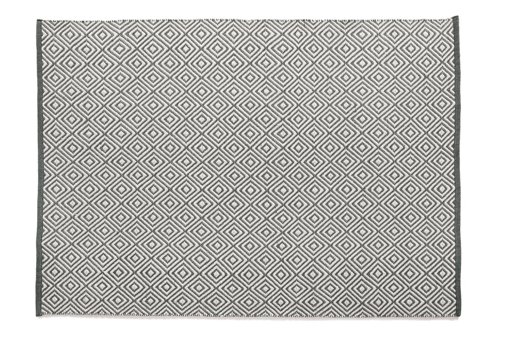 Hug Rug Woven- Diamond- Warm Grey- Washable- Phoenox Rugs