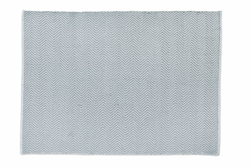 Hug Rug Woven-Herringbone- Sky Grey - Washable- Phoenox Rugs