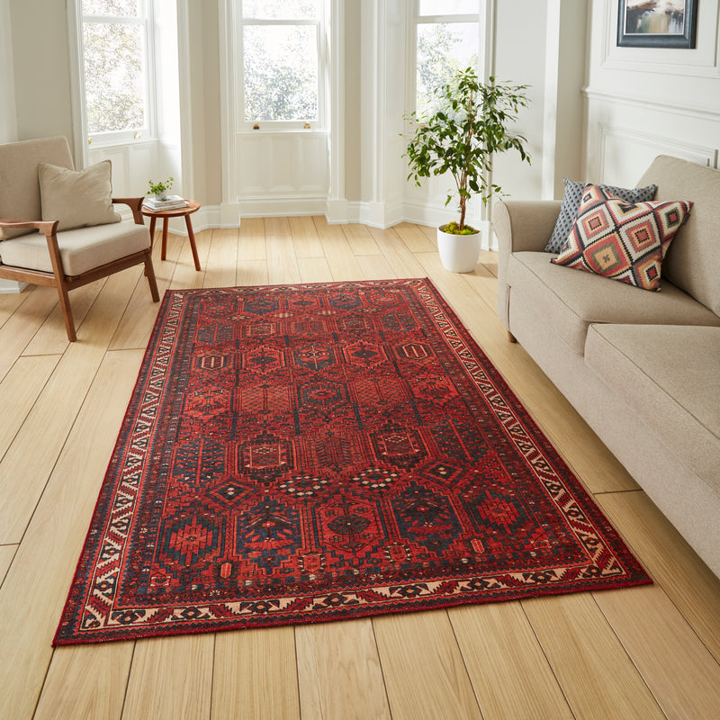 Kashmar Washable - Traditional - 2022- Red - Think Rugs