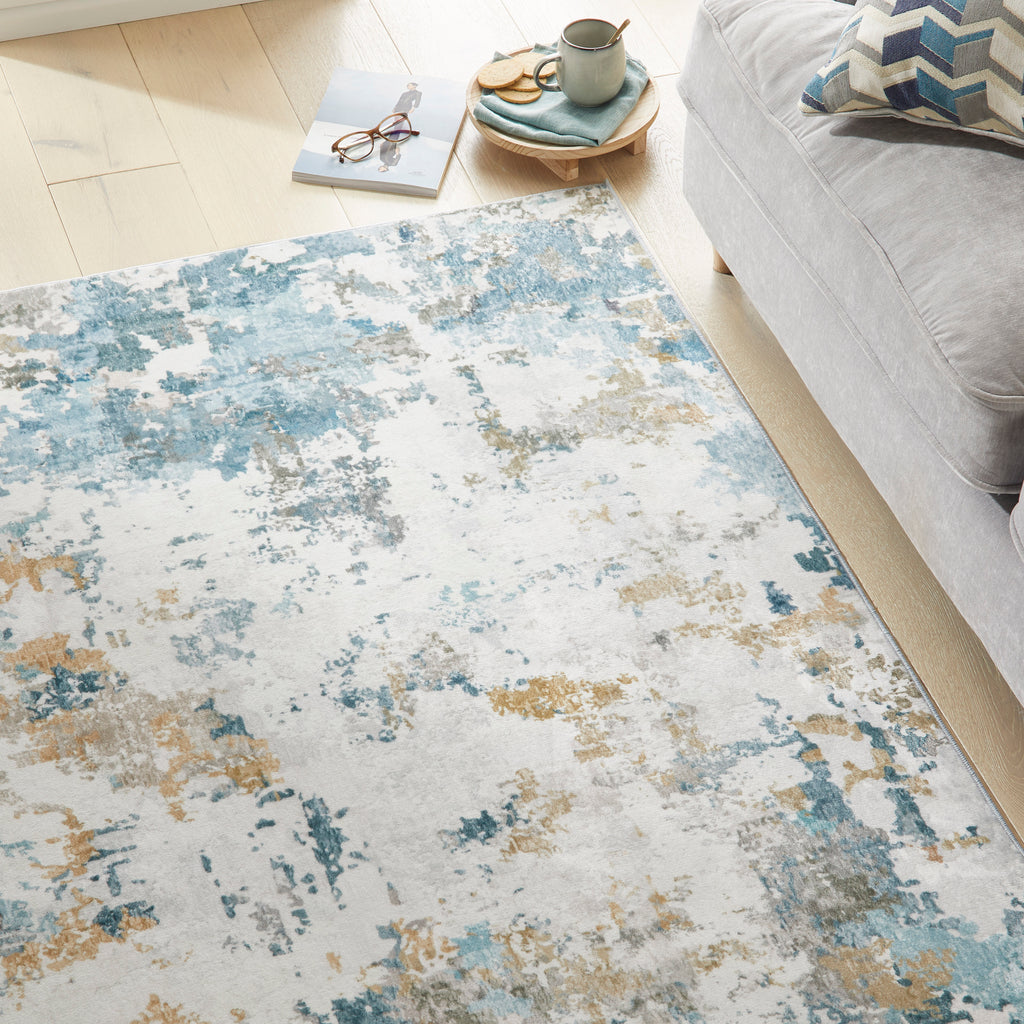 Liberty -Modern - Washable -  LIB104 Aqua -  (Concept Looms)