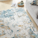 Liberty -Modern - Washable -  LIB104 Aqua -  (Concept Looms)