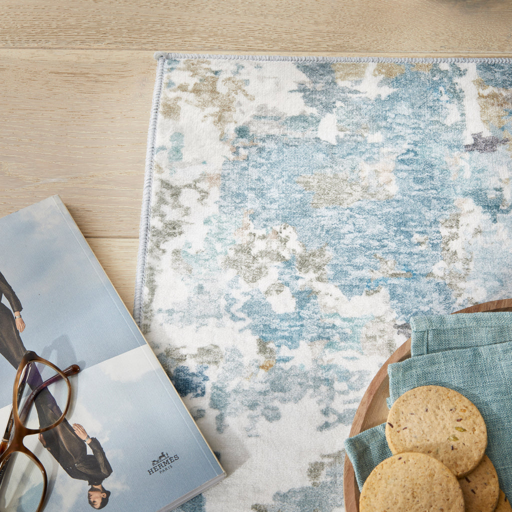 Liberty -Modern - Washable -  LIB104 Aqua -  (Concept Looms)