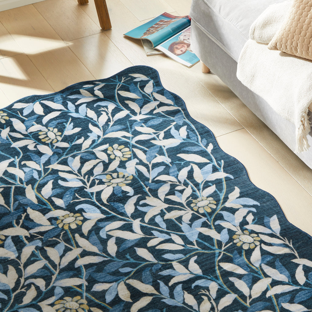 Liberty -Floral - Washable -  LIB306 NAVY (Concept Looms)