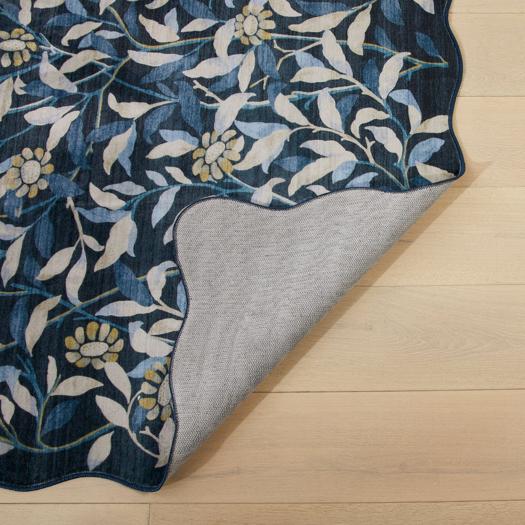 Liberty -Floral - Washable -  LIB306 NAVY (Concept Looms)