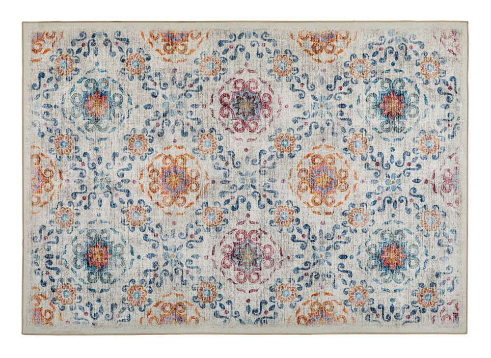 Modern Damask- Modern Contemporary- Washable - Hug Rug - Pheonox Rugs