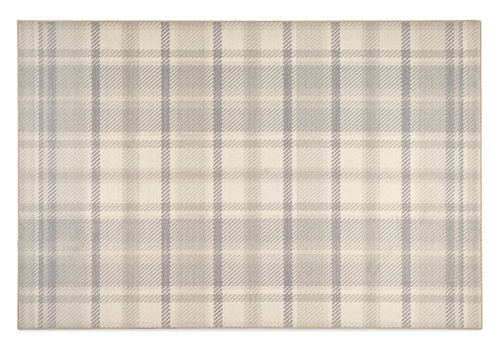 Plaid Neutral -  Modern Contemporary- Washable - Hug Rug - Pheonox Rugs