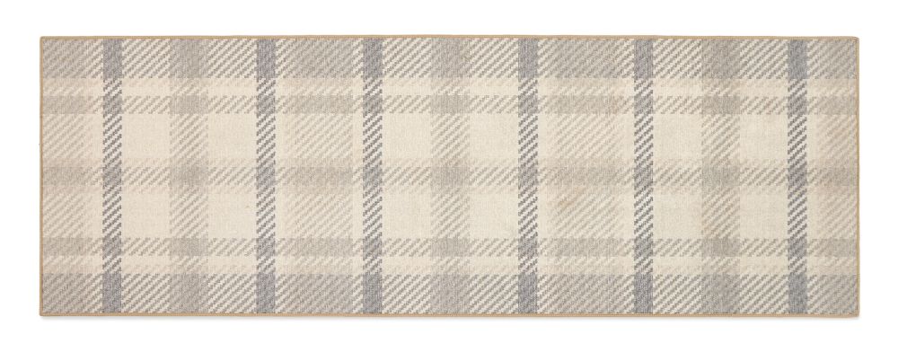 Plaid Neutral -  Modern Contemporary- Washable - Hug Rug - Pheonox Rugs
