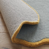 Scalloped Elsie- Duck Egg / Ochre - Phoenox Rugs