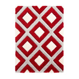 Olympia - 3d shaggy - Grey / Red GR224