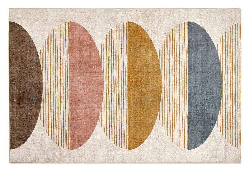Oval Eclipse -  Modern Contemporary- Washable - Hug Rug - Pheonox Rugs