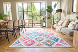 Painted Ikat- Modern Contemporary- Washable - Hug Rug - Pheonox Rugs