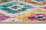 Painted Ikat- Modern Contemporary- Washable - Hug Rug - Pheonox Rugs