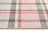 Plaid Pink -  Modern Contemporary- Washable - Hug Rug - Pheonox Rugs