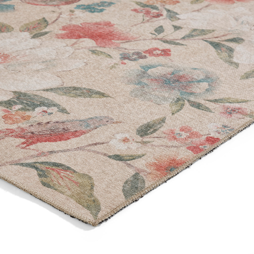 Pippa - Floral Birds - Natural - Catherine Lansfield - Think Rugs